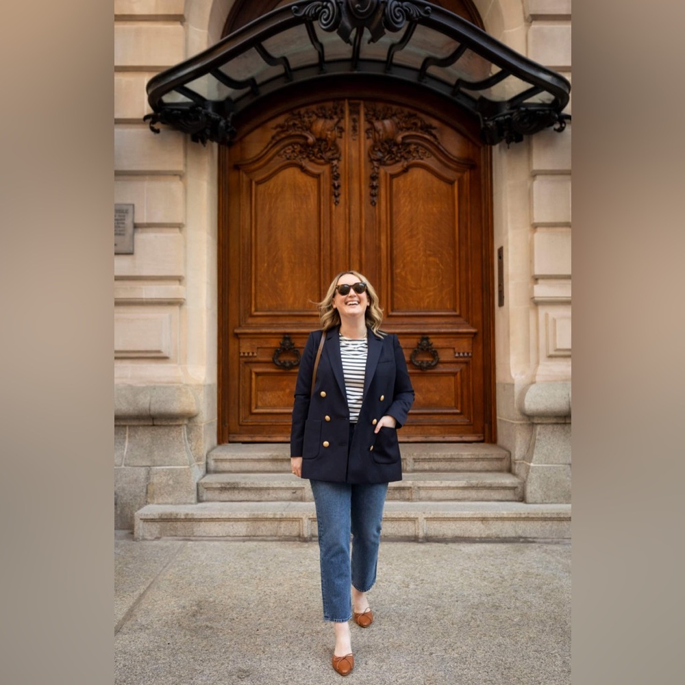 Sézane Michelle Jacket in Navy | FR 34 | US 2 - Picture 11 of 16